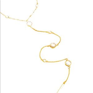 Crystal Drops Y-Shaped Necklace